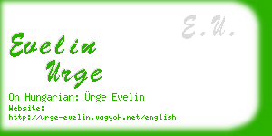 evelin urge business card